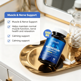 Magnesium 7-Complex Capsules 1000mg, Multi Forms Magnesium Blend, Daily Mineral Nutritional Supplement for Adults, 60 Count