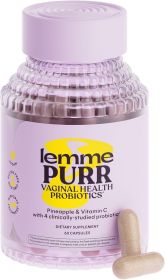 Women's Vaginal Probiotics  containing a mixture of lactic acid bacteria, clinically tested strains, pineapple, and vitamin C