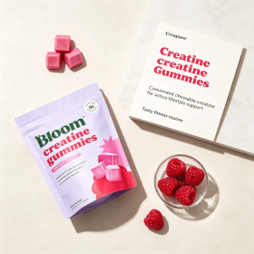 Creatine Chewable Gummies for Adults, Mixed Berry Flavor, Daily Nutritional Chew Supplement, Convenient Soft Gummy