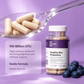 Women's Daily Probiotic Capsules, Multi-Strain Probiotic Blend Nutritional Supplement for Adult Women, Easy Swallow Capsules